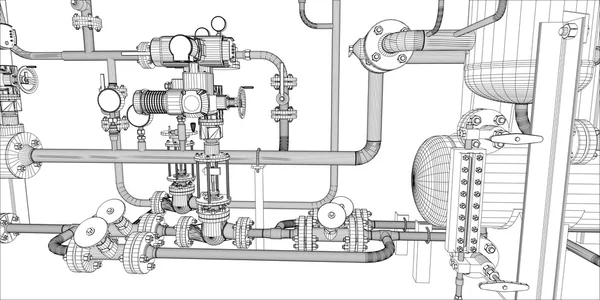 Illustration of equipment for heating system — Stock Illustration Illustration of equipment for heating system Stock Illustration