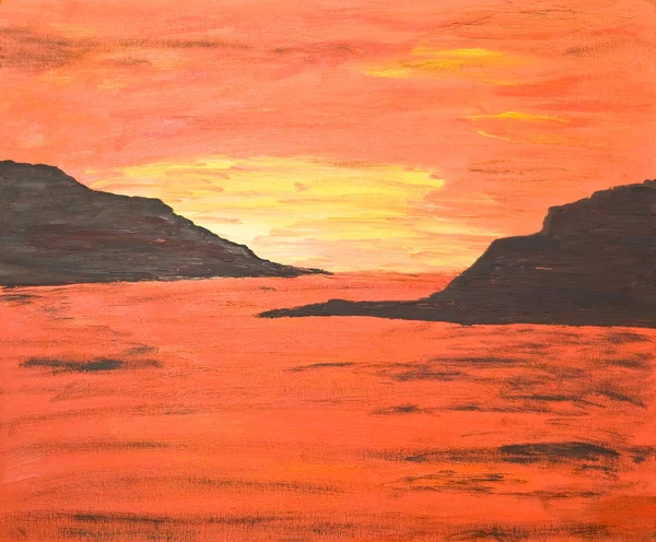 Zachód słońca nad morzem Obraz Stockowy