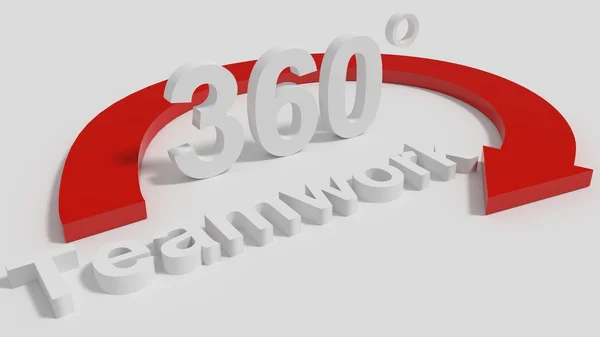 360 stupňů týmové práce — Stock fotografie