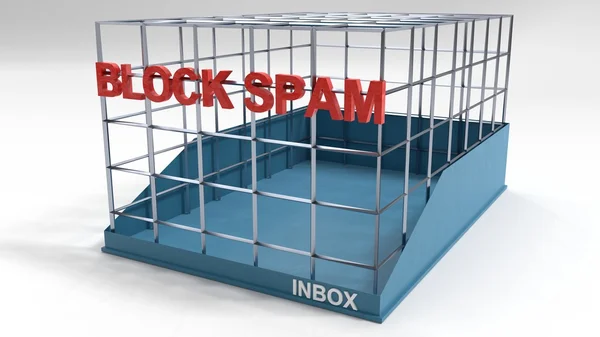Block Spam in your Inbox — Stock Photo, Image
