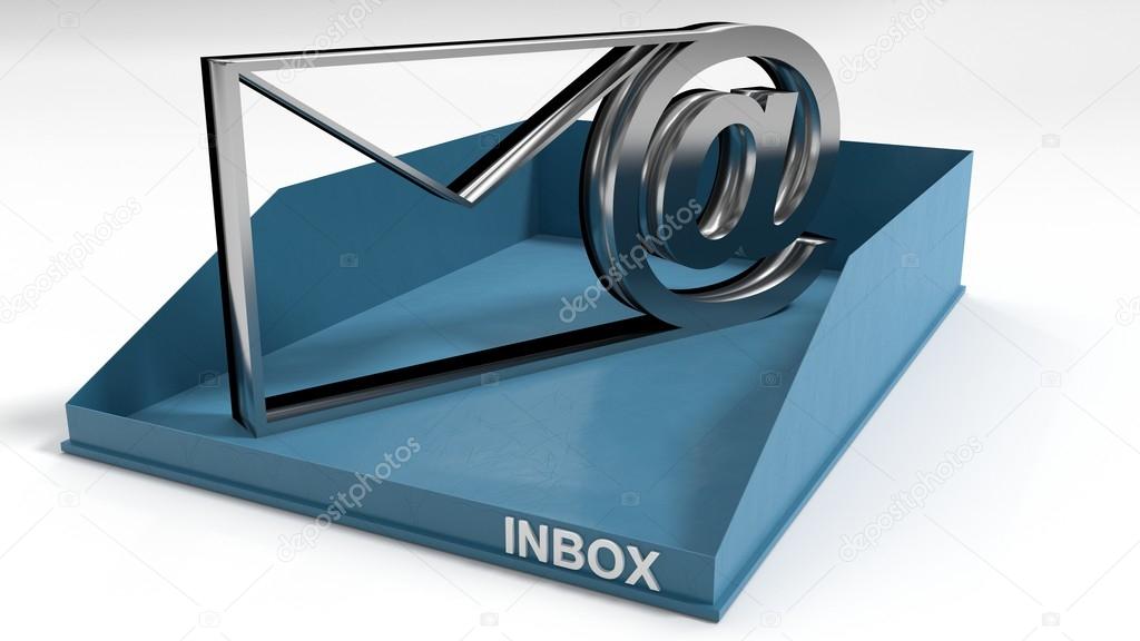 E-Mail inbox with E-Mail Symbol