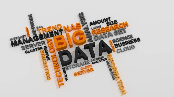 Nube de palabras de big data — Foto de Stock