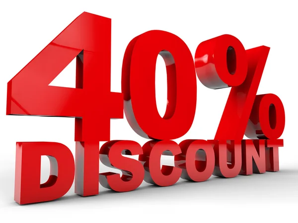 40 Percent Discount — Stock Photo, Image