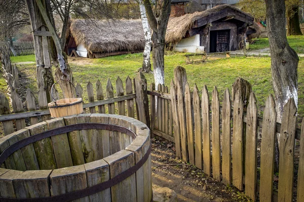 Romanian bordei in spring — стокове фото