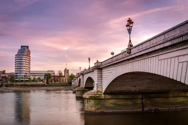 Putney Bron Förbinder Fulham Till Putney Över Floden Thames Den — Stockfoto