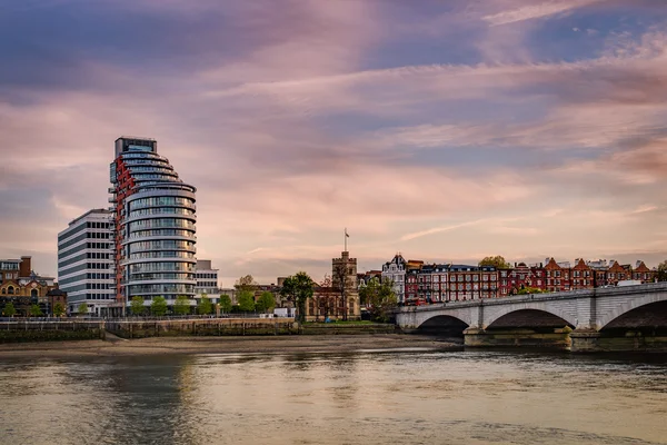 Putney Bron Förbinder Fulham Till Putney Över Floden Thames Den — Stockfoto