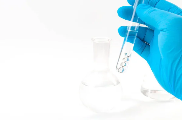 Δοκιμή Dna Εργαστηριακό Πείραμα Και Θέμα Γενετικής Έρευνας Έναν Επιστήμονα — Φωτογραφία Αρχείου