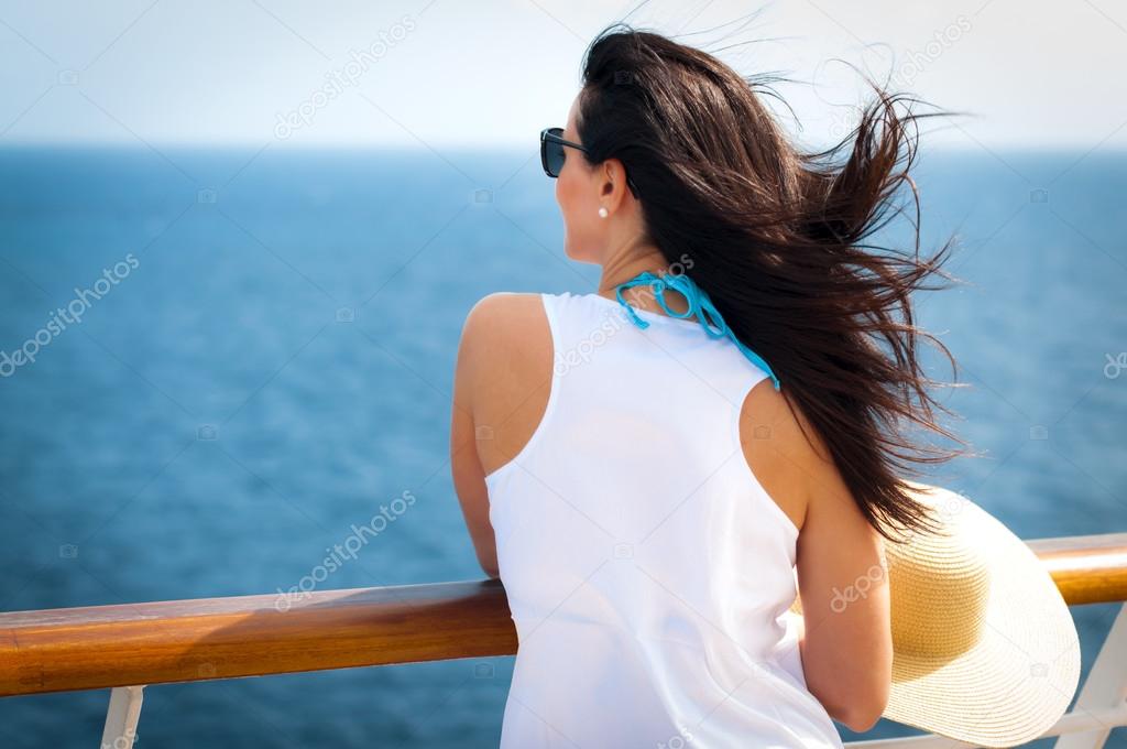Lady on a cruise