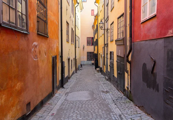 Oude stad straat in Stockholm, Zweden — Stockfoto