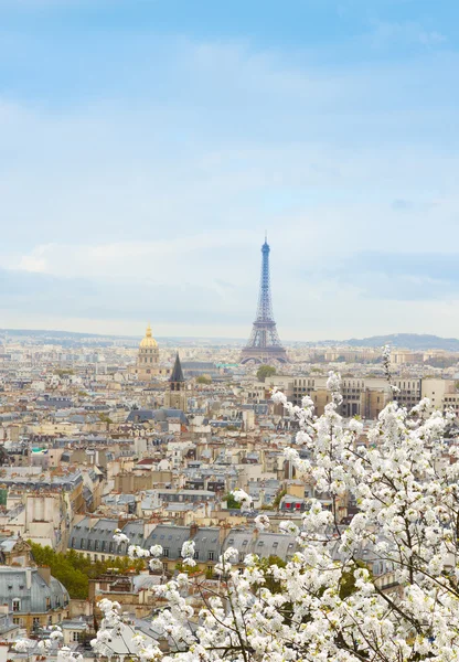 Ουρανοξύστης του Παρισιού με πύργο του Άιφελ — Φωτογραφία Αρχείου