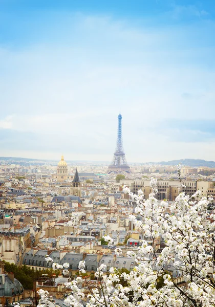 Ουρανοξύστης του Παρισιού με πύργο του Άιφελ — Φωτογραφία Αρχείου