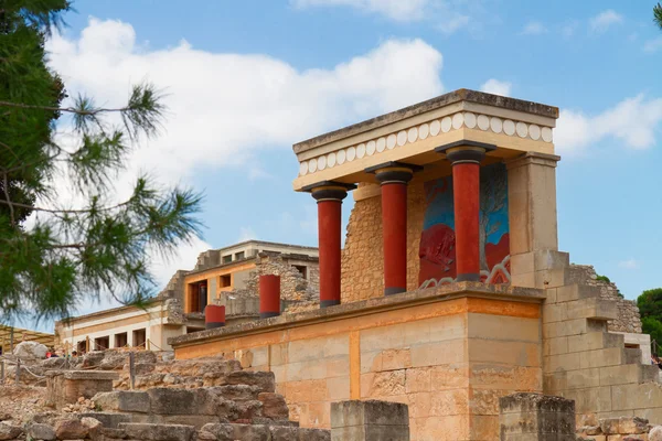 Palácio de Cnossos em Creta, Grécia — Fotografia de Stock