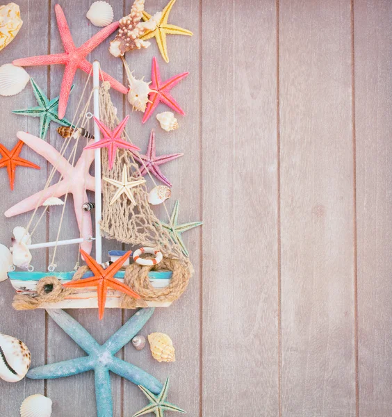 Starfish and boat — Stock Photo, Image