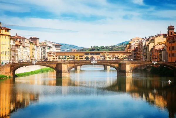 Santa Trinita bro över floden Arno, Florens — Stockfoto