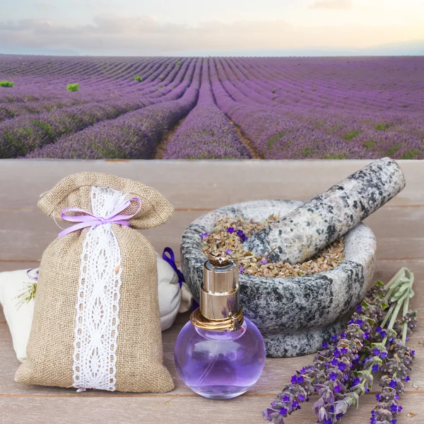 Lavendel bloemen spa — Stockfoto