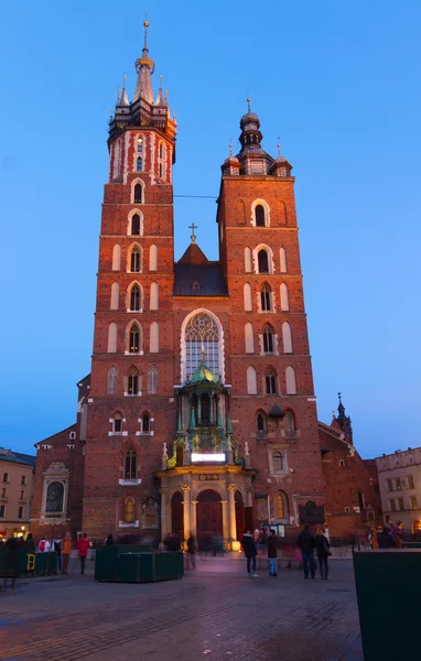 St. Marys bazilika, Krakow Polsko — Stock fotografie