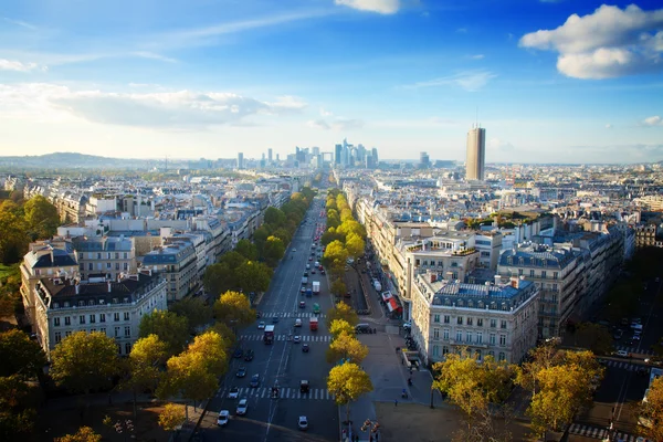 Skyline of Paris from place de lEtoile, France — Stock Photo, Image
