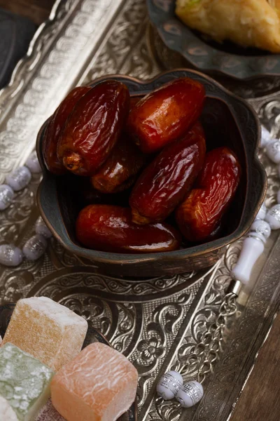 Date fruit with rosemary — Stock Photo, Image