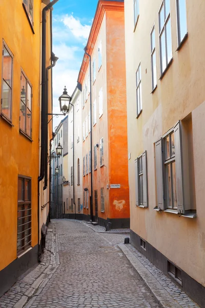 Régi város utca, Stockholm, Svédország — Stock Fotó