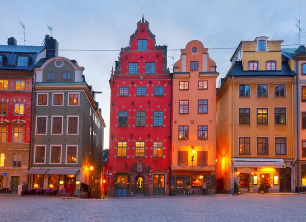 Gamla Stan på natten, Stockholm — Stockfoto