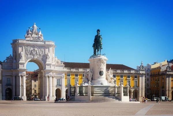 Rua Augusta Arch w Lizbonie, Portugalia — Zdjęcie stockowe