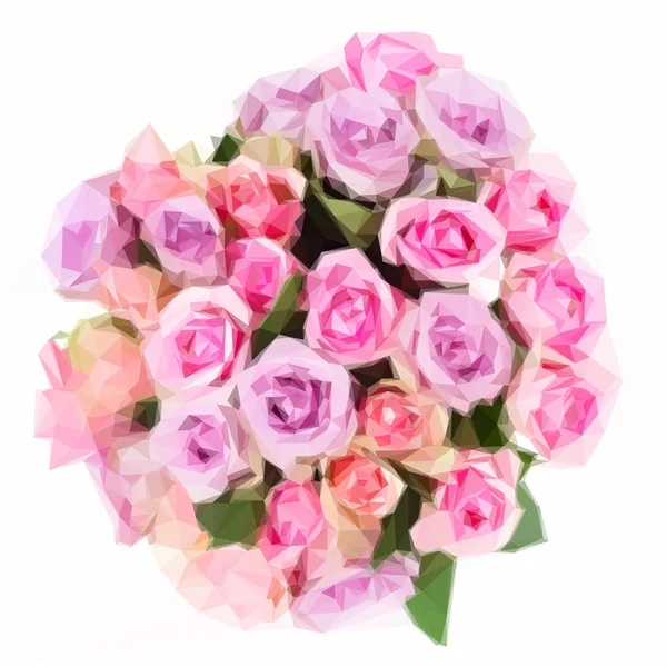 Μπουκέτο με ολόφρεσκα τριαντάφυλλα — Διανυσματικό Αρχείο