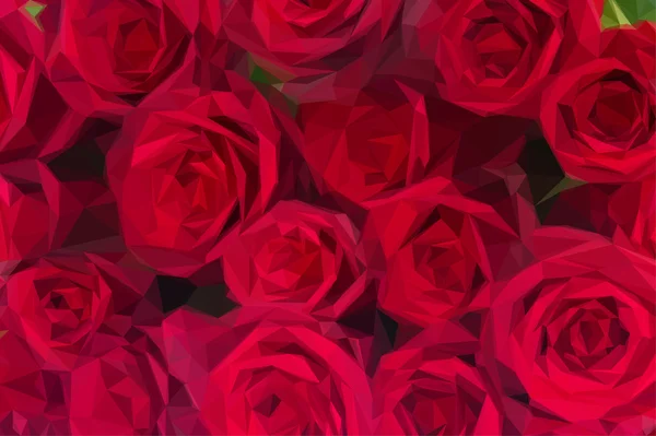 Bouquet of dark red roses — Stock Vector