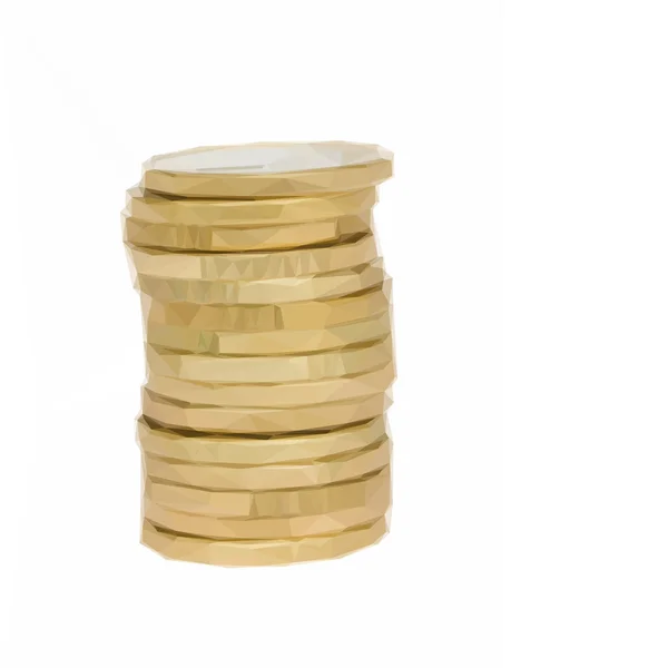 Torre delle monete in euro — Vettoriale Stock