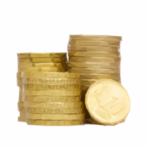 Golden coins stack — Stockvector