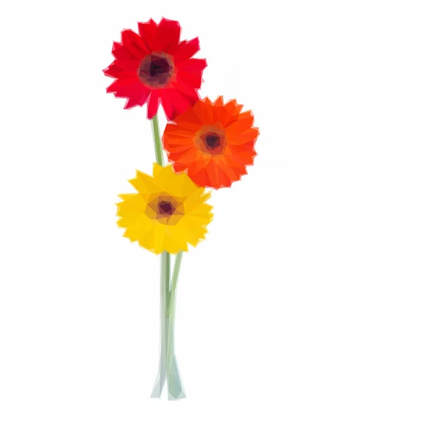 Drei Gerbera-Blüten — Stockvektor