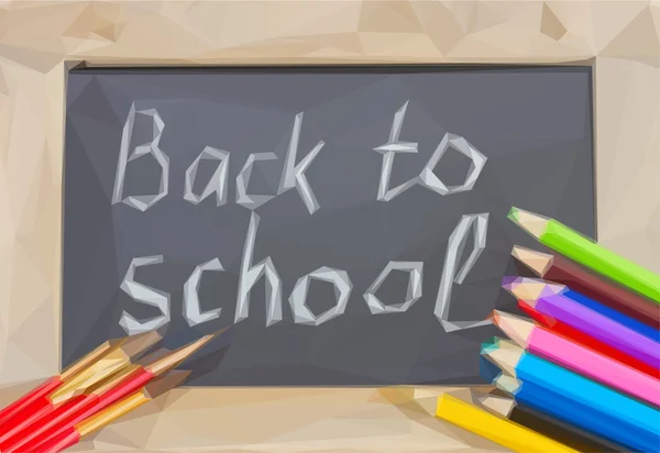 Black board with back to school — Stock Vector