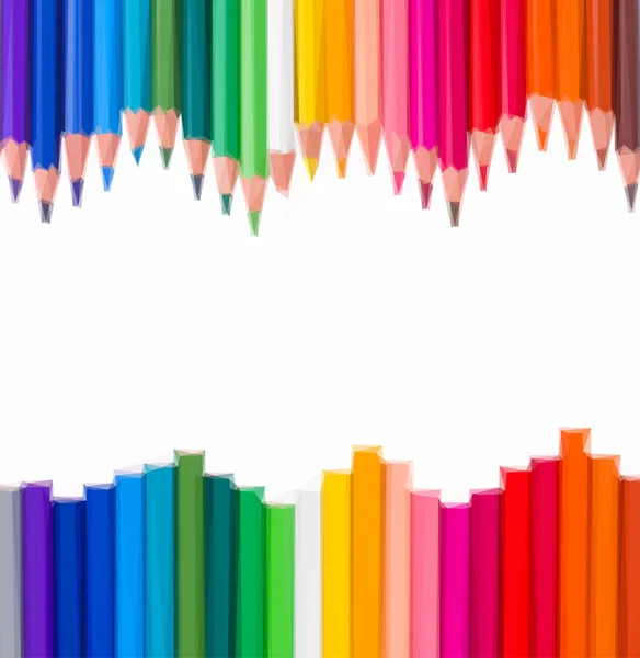 Πλαίσιο της πολύχρωμα pensils — Διανυσματικό Αρχείο