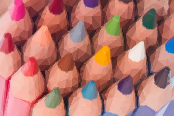 Lápis multicoloridos de perto —  Vetores de Stock