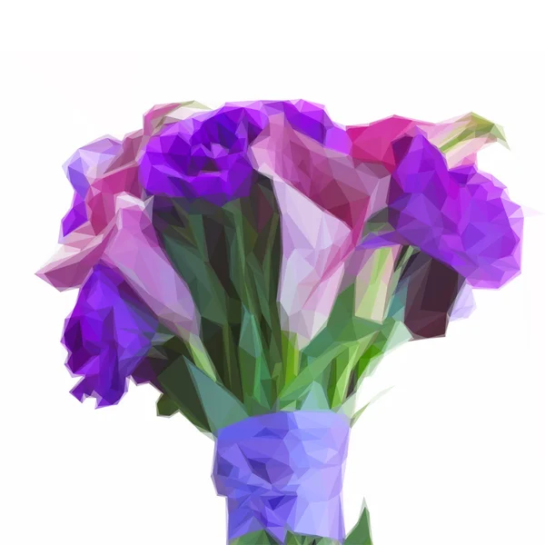 Calla lelie en eustoma bloemen — Stockvector