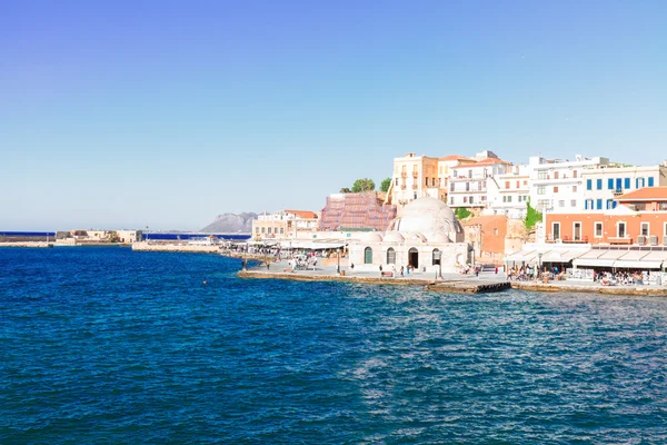 Habour veneziano e Yiali Tzami de Chania — Fotografia de Stock