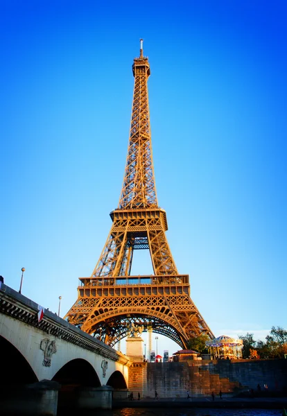 Eiffel tour and Seine, France — Stock Photo, Image