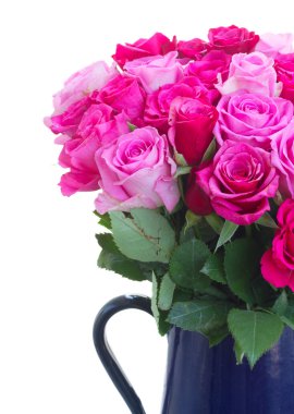 taze pembe gül buketi