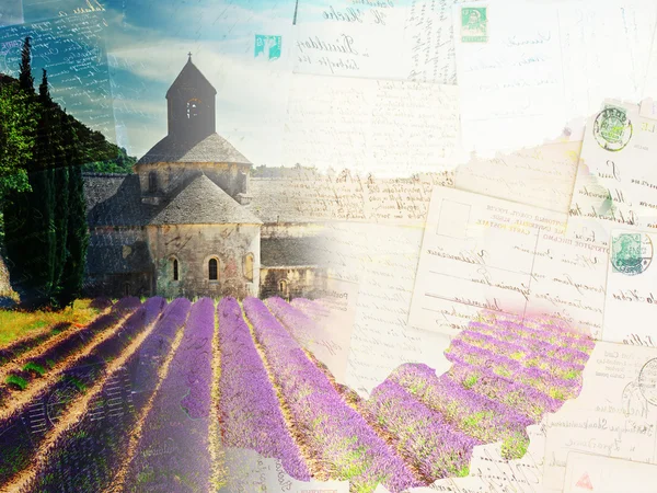 Abbey Senanque and Lavender field, Frankrike — Stockfoto