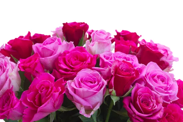 Μπουκέτο με ολόφρεσκα τριαντάφυλλα ροζ — Φωτογραφία Αρχείου