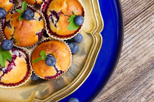 Cupcakes with blueberry — Stock Photo, Image