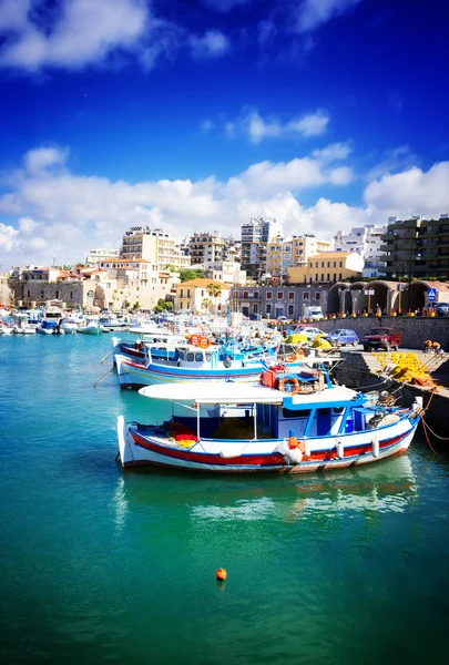 Gamla hamnen heraklion, Kreta, Grekland — Stockfoto