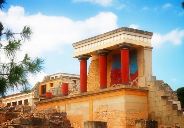 Palácio de Cnossos em Creta, Grécia — Fotografia de Stock