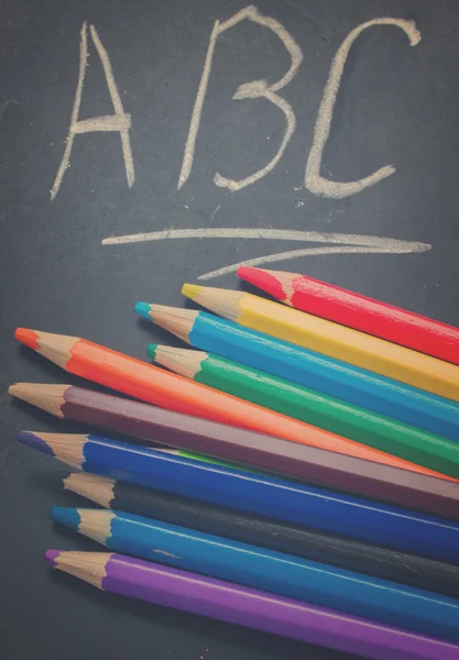 Black board with ABC — Stock Photo, Image