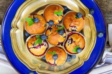 Yaban mersini ile cupcakes