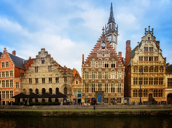 Történelmi graslei harbor, Gent — Stock Fotó