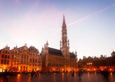Grand place ve şehrin kare, brusseles