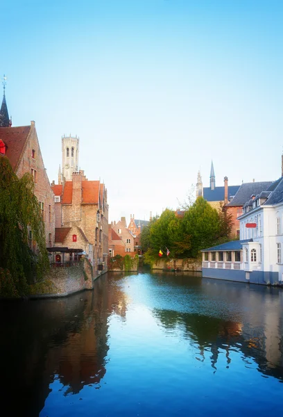 Weergave van het middeleeuwse Brugge — Stockfoto