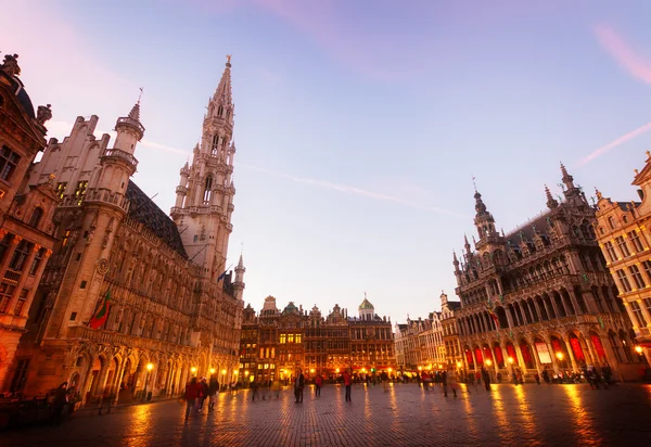 Grand place a město náměstí Bruselu — Stock fotografie