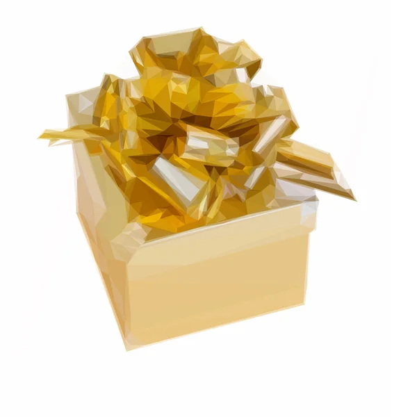 Золотий подарунковій коробці — стоковий вектор