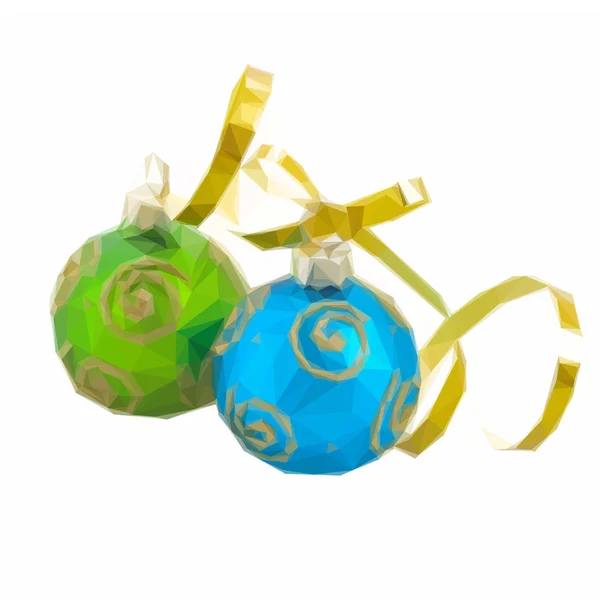 Due palle di Natale — Vettoriale Stock